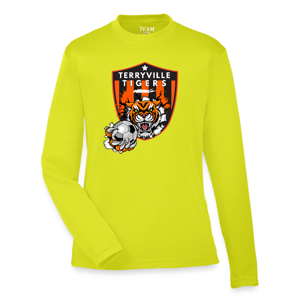 Youth Zone Performance Long-Sleeve T-Shirt - safety yellow