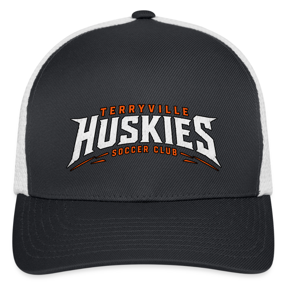Flexfit Fitted Baseball Cap - dark gray/white