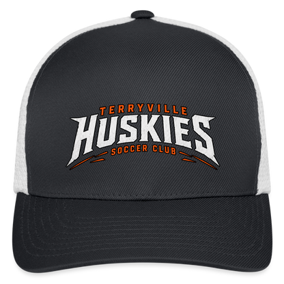 Flexfit Fitted Baseball Cap - dark gray/white