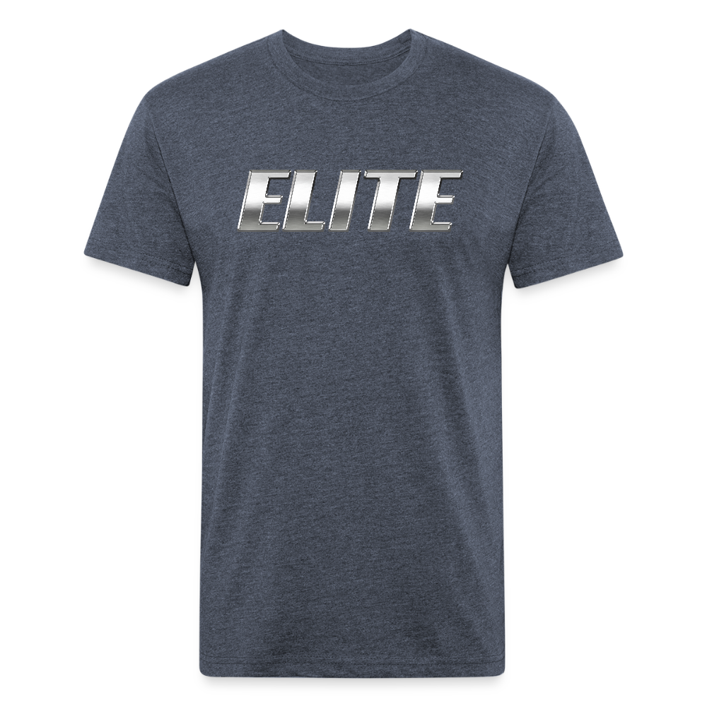Fitted Cotton/Poly T-Shirt by Next Level - heather navy
