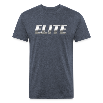 Fitted Cotton/Poly T-Shirt by Next Level - heather navy