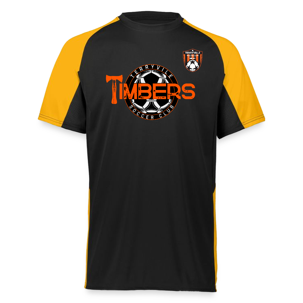 Augusta Sportswear Adult Cutter Jersey - black/gold