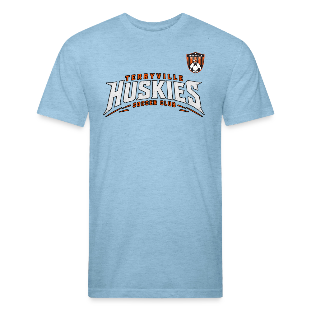 Fitted Cotton/Poly T-Shirt by Next Level - heather blue