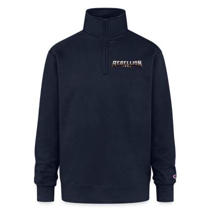 Champion Unisex 1/4 Zip Pullover Sweatshirt - navy