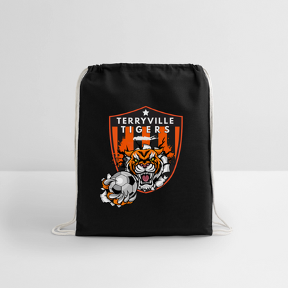 Cotton Drawstring Bag - black