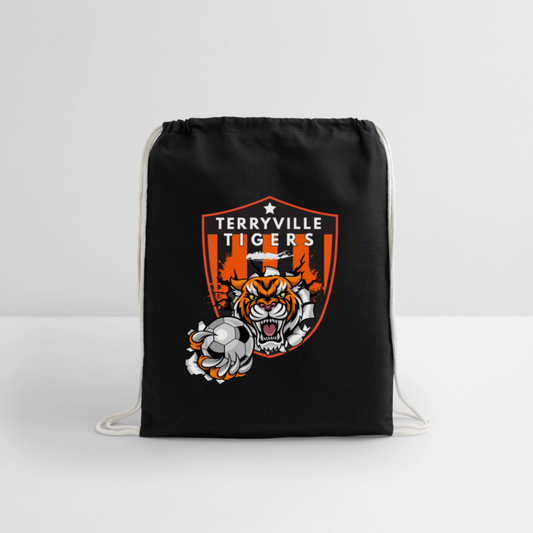 Cotton Drawstring Bag - black