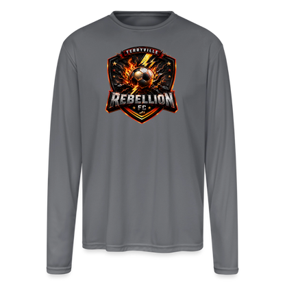 Men's Moisture Wicking Performance Long Sleeve T-Shirt - gray