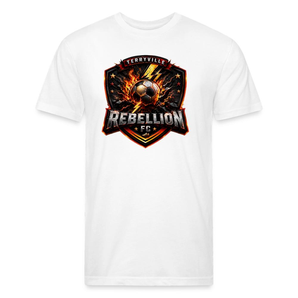 Fitted Cotton/Poly T-Shirt by Next Level - white