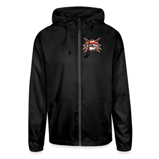 Unisex Lightweight Windbreaker Jacket - black