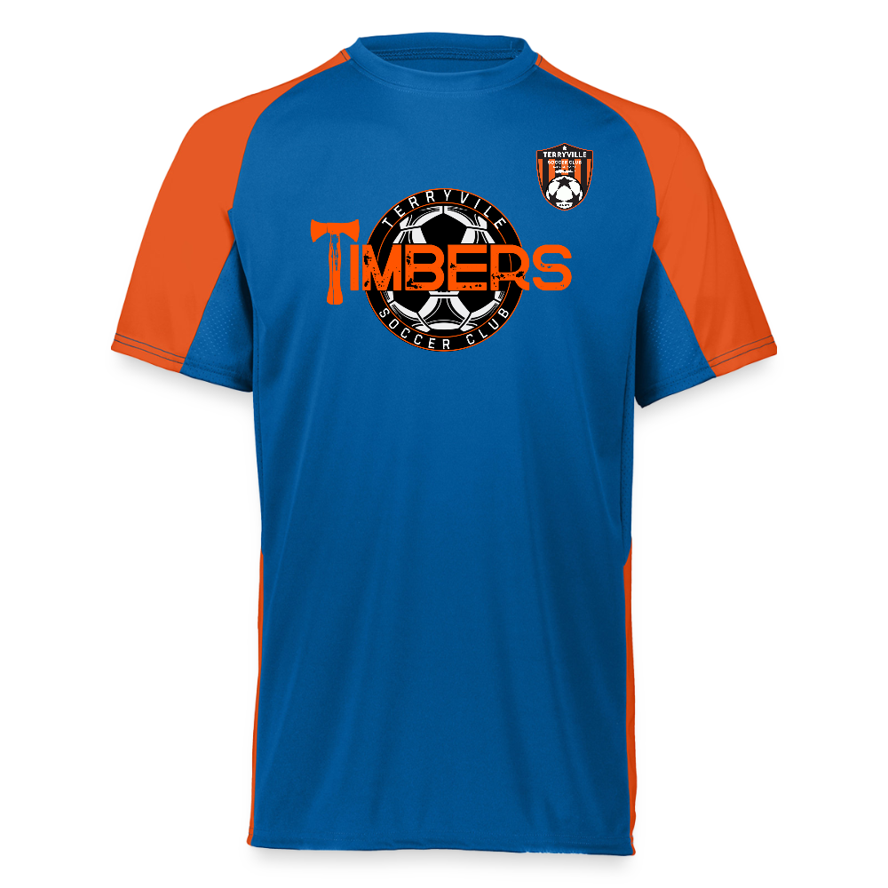 Augusta Sportswear Adult Cutter Jersey - royal blue/orange