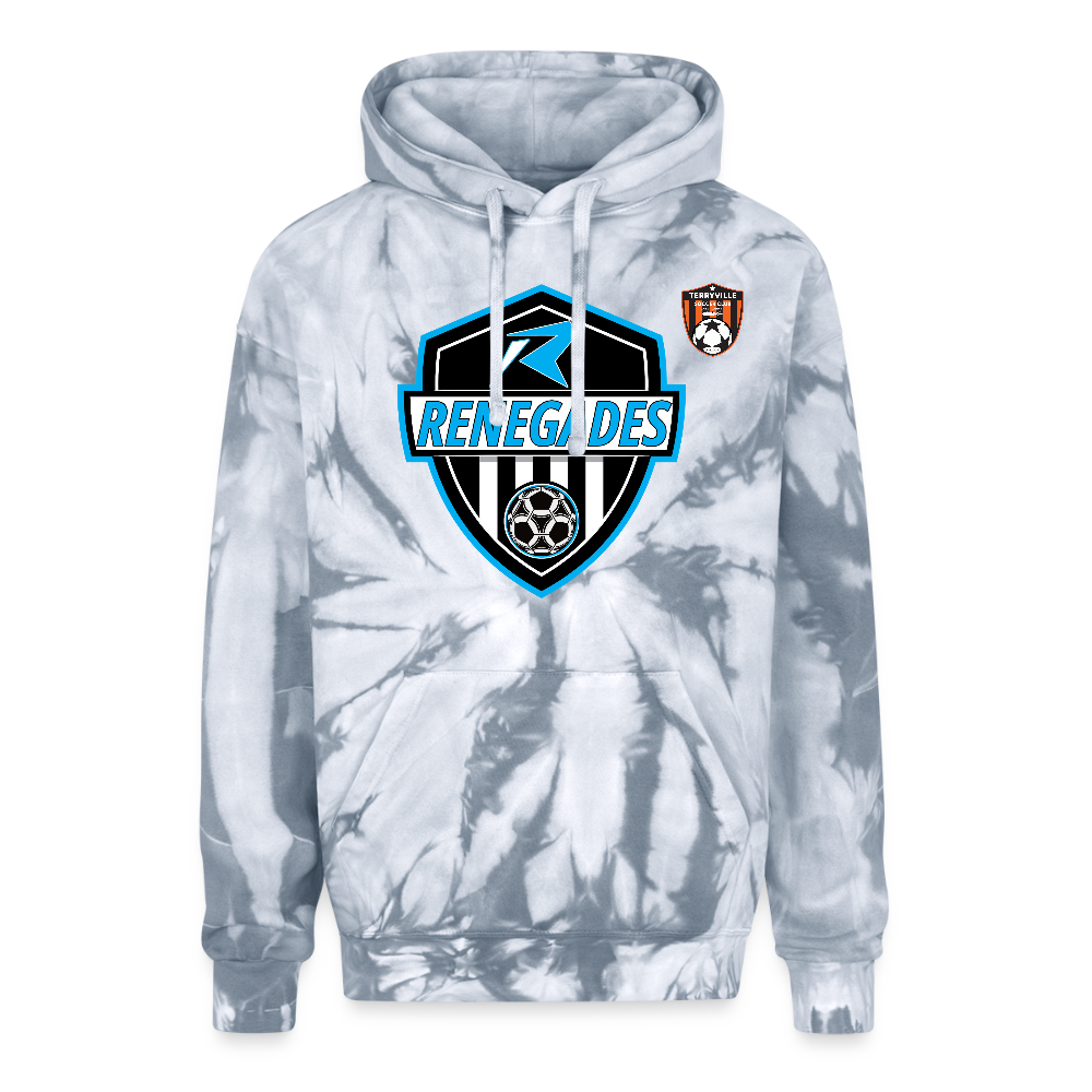 Adult Tie Dye Hoodie - spider silver