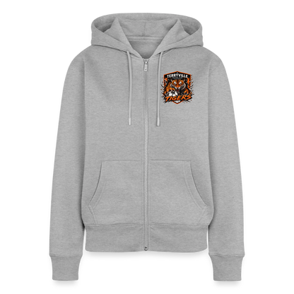 Women's Premium Organic Zip Hoodie - heather grey