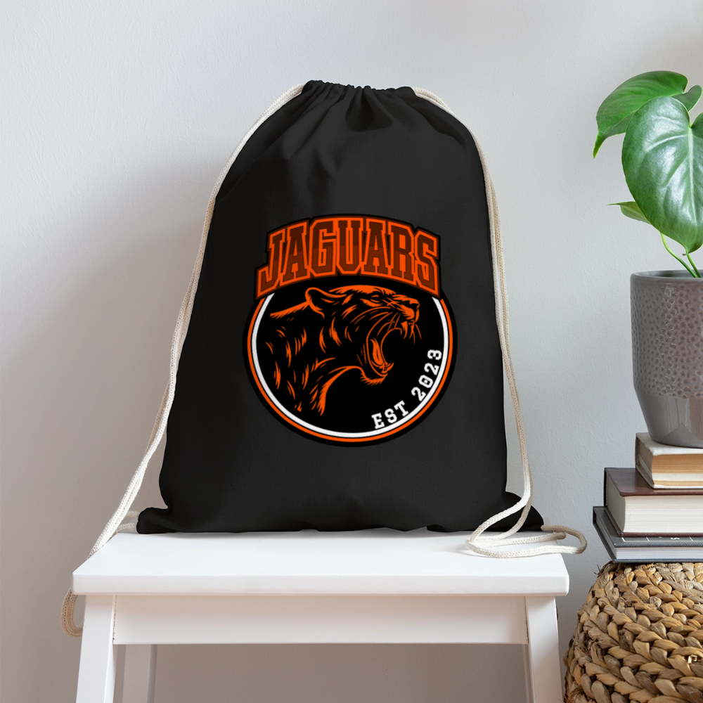 Cotton Drawstring Bag - black