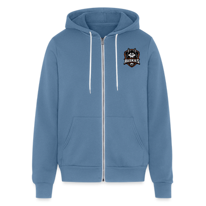 Unisex Full Zip Hoodie - steel blue