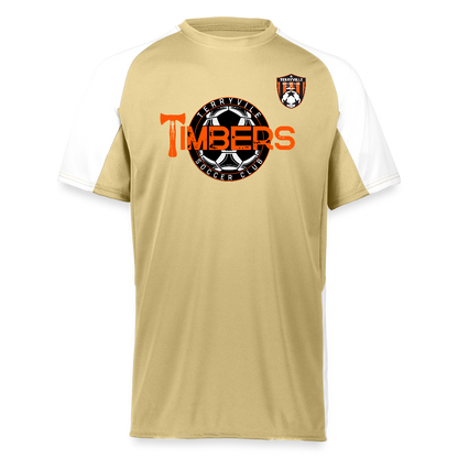Augusta Sportswear Adult Cutter Jersey - vegas gold/white