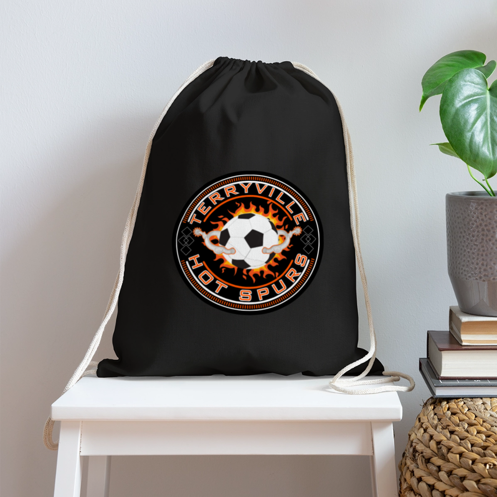 Cotton Drawstring Bag - black