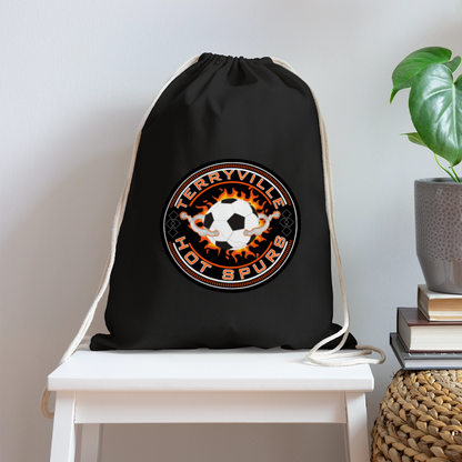 Cotton Drawstring Bag - black