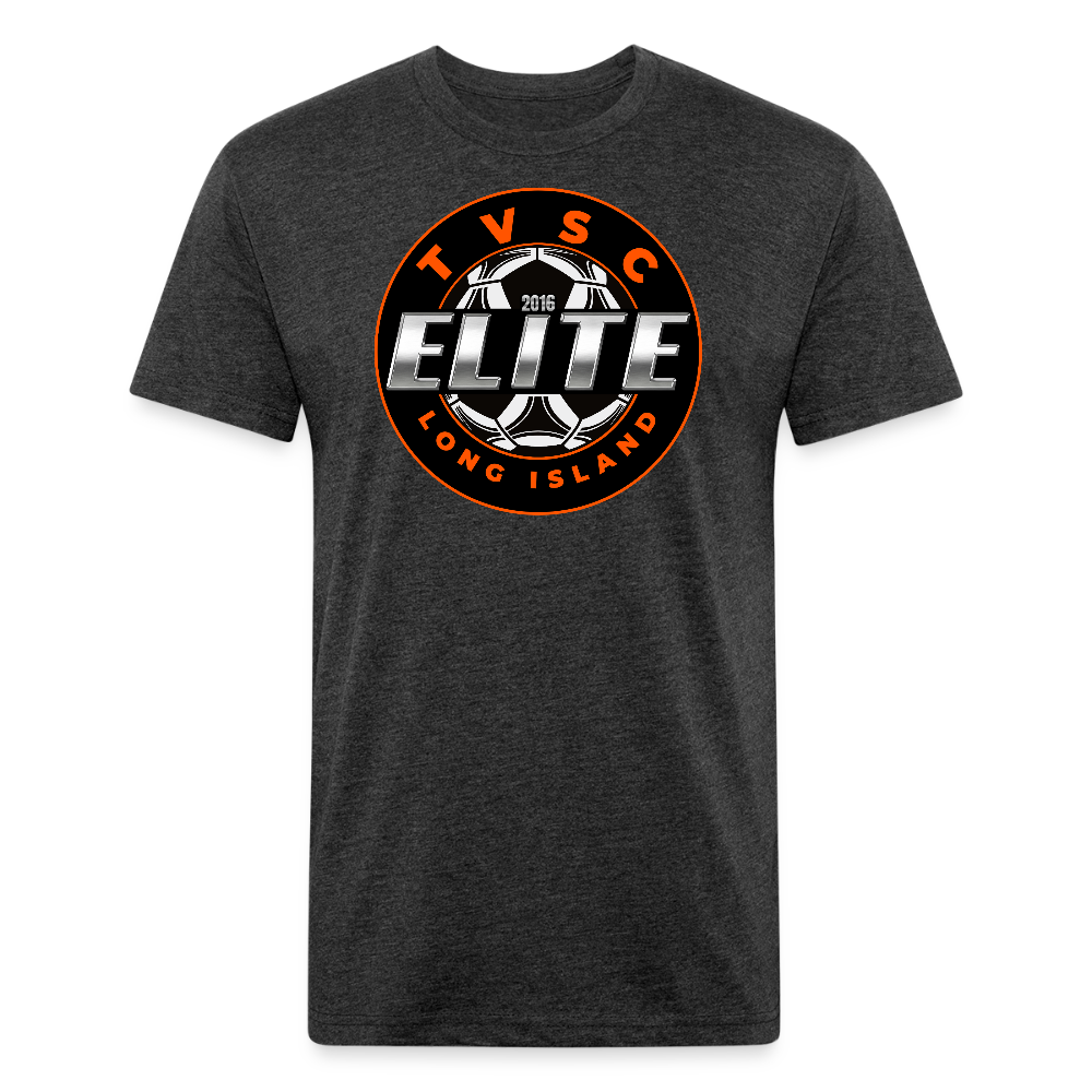 Fitted Cotton/Poly T-Shirt by Next Level - heather black