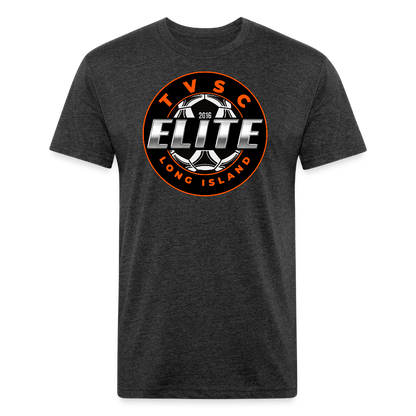 Fitted Cotton/Poly T-Shirt by Next Level - heather black