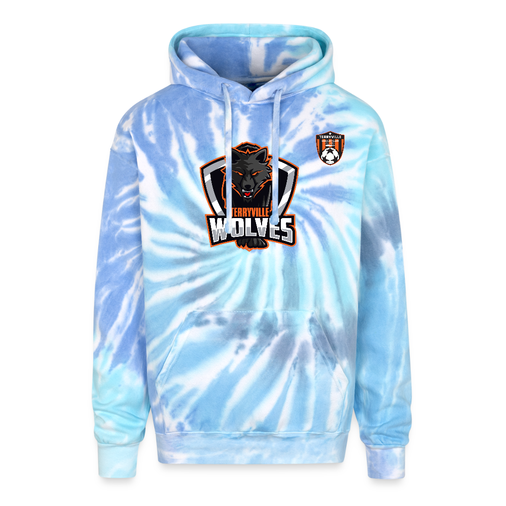 Adult Tie Dye Hoodie - blue lagoon